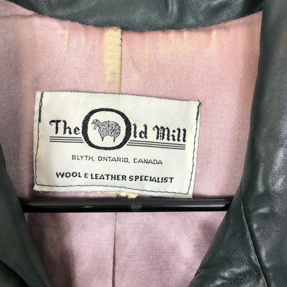 Vintage The Old Mill Leather Bomber Jacket Sz L - Picture 9 of 14